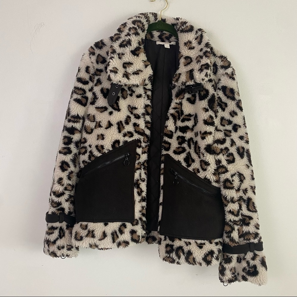 JONATHAN SIMKHAI leopard fuzzy COAT - image 9